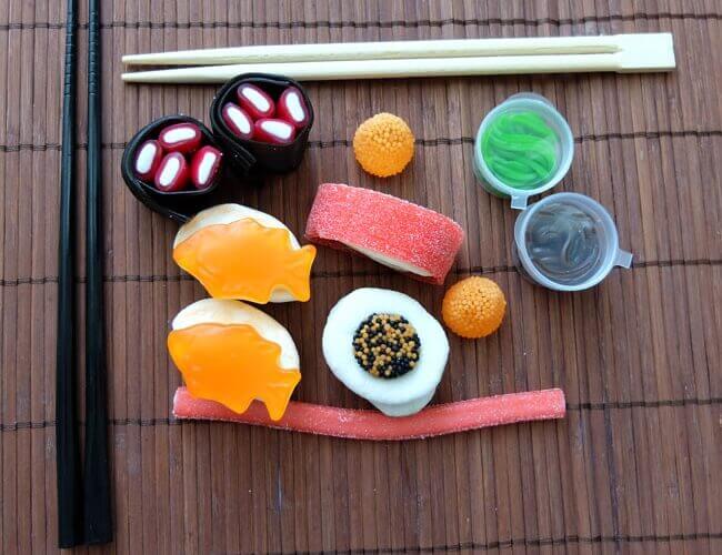 Les sushis en bonbon - Gourmandises à la loupe