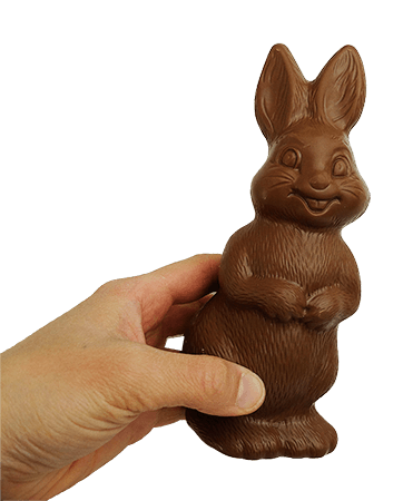 lapin au chocolat au lait sans sucre ajouté